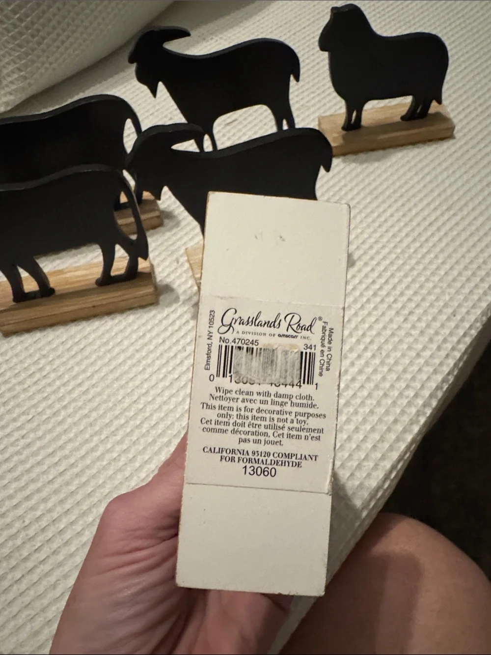 Grassland’s Road Set of 6 Wood Animals Cow Goat Sheep
